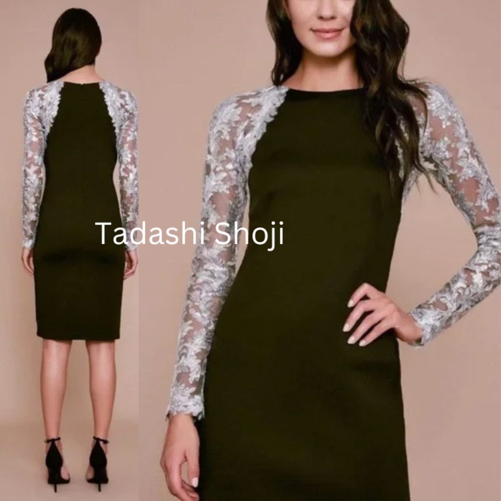Nwt Tadashi Shoji Long Sleeve Cocktail Dress Formal